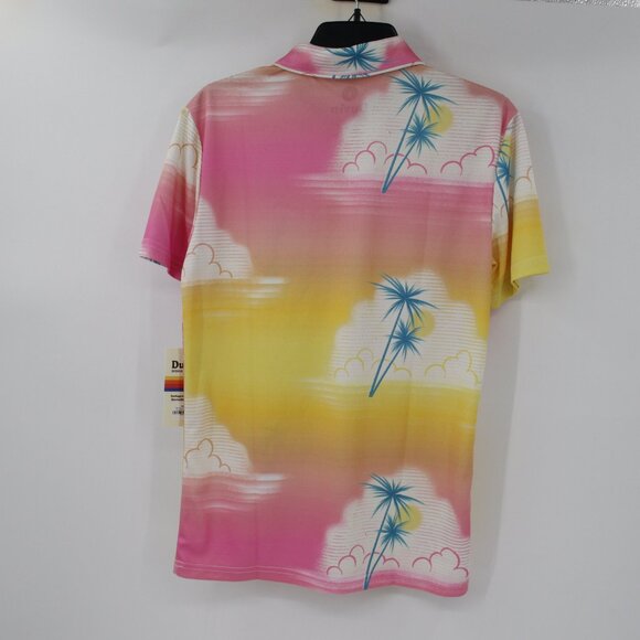 NWT Duvin polo shirt mens small Days in the Clouds golf casual sun palm tree fun - Picture 6 of 9